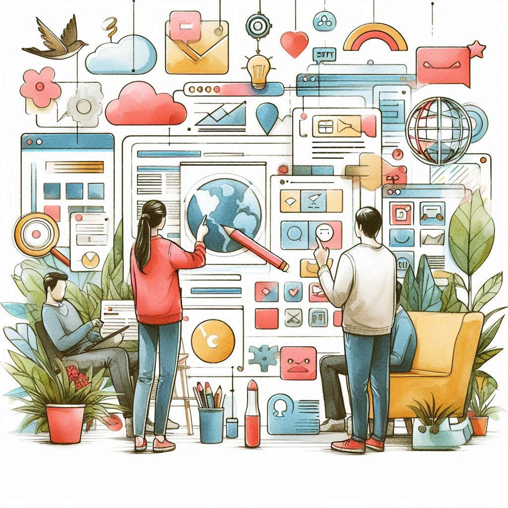 Image of designers improving the user experience (created with AI assistance)